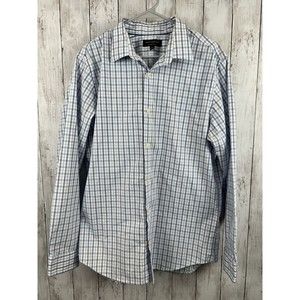 Banana Republic Shirt Mens Large Non-Iron Slim Fit Long Sleeve Button Down
